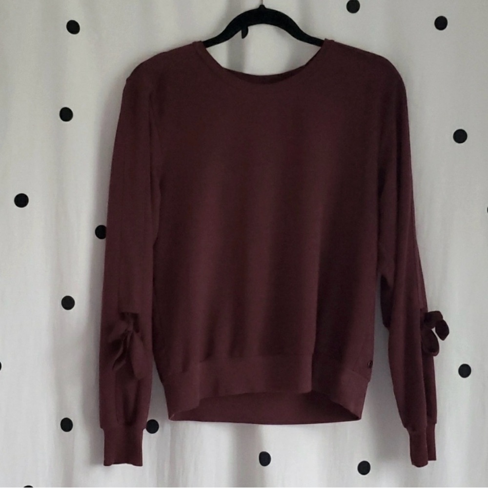 Zella Size Small Crewneck Bow Sweatshirt